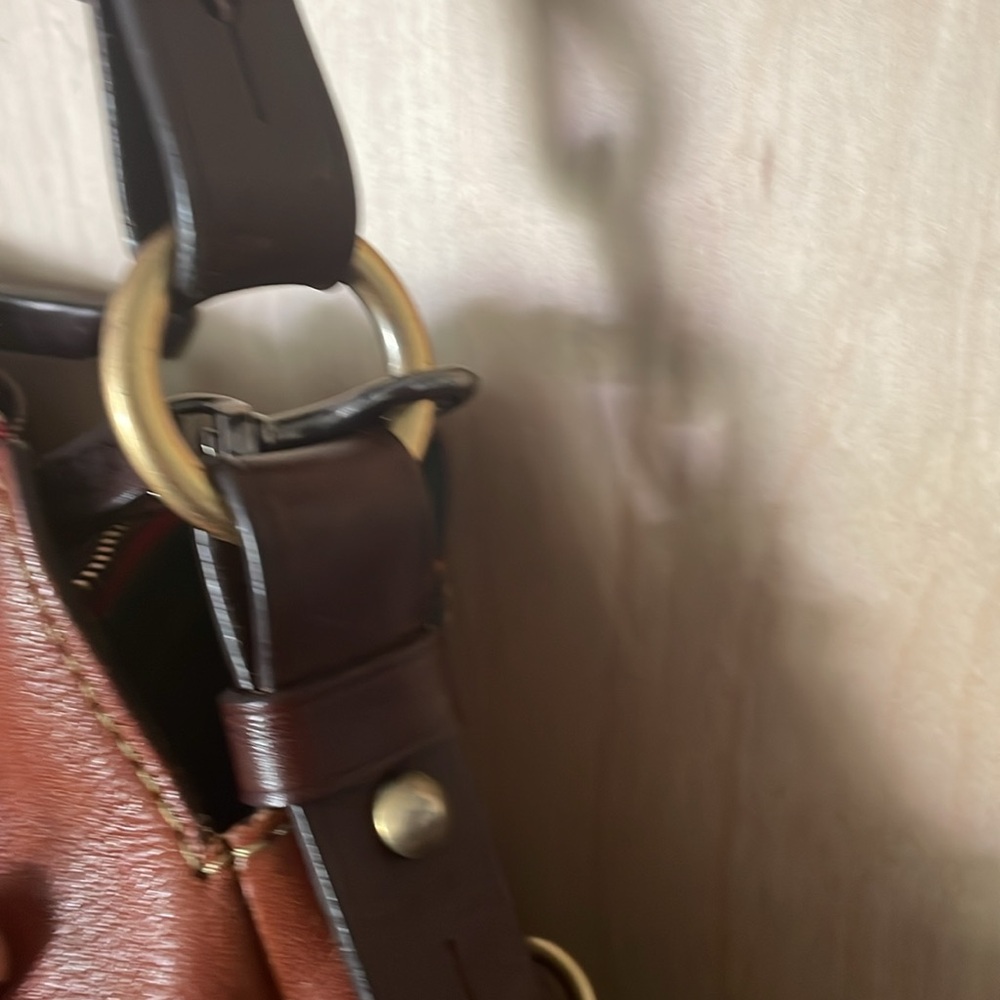 Dooney Bourke Leather Handbag Purse Vintage D & B Brown Zip - Picture 8 of 11